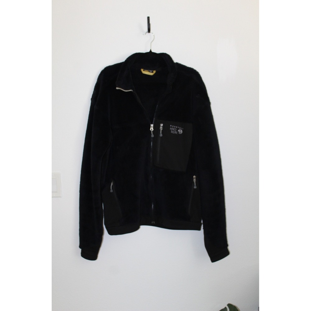 Mountain Hardwear Monkey Man Fleece Jacket Mens XL Black Full Zip Polartec